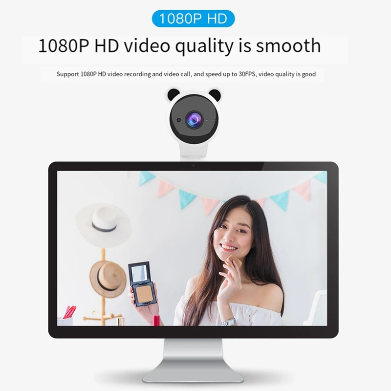 Y45A-1080P Webcam HD Fotocamera Webcam USB Focus Visione notturna Microfono per computer Videocamera Accessori per PC