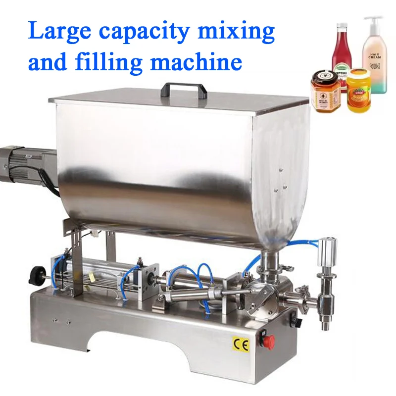 PBOBP Paste Liquid Filling Machine Stainless Steel Adjustable Bottle Filler with Hopper For Water Juice Oil Honey