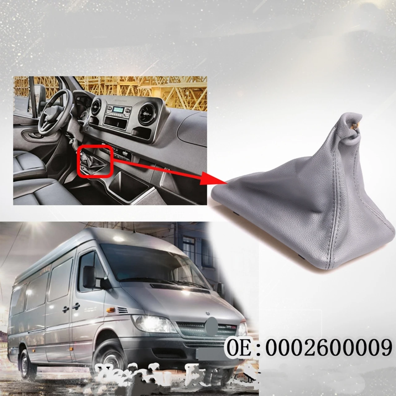 

Gearbox Transmission Gear Lever Dustproof Cover protection cover Compatible With Mercedes Sprinter 901-905(1995-2006) 0002600009
