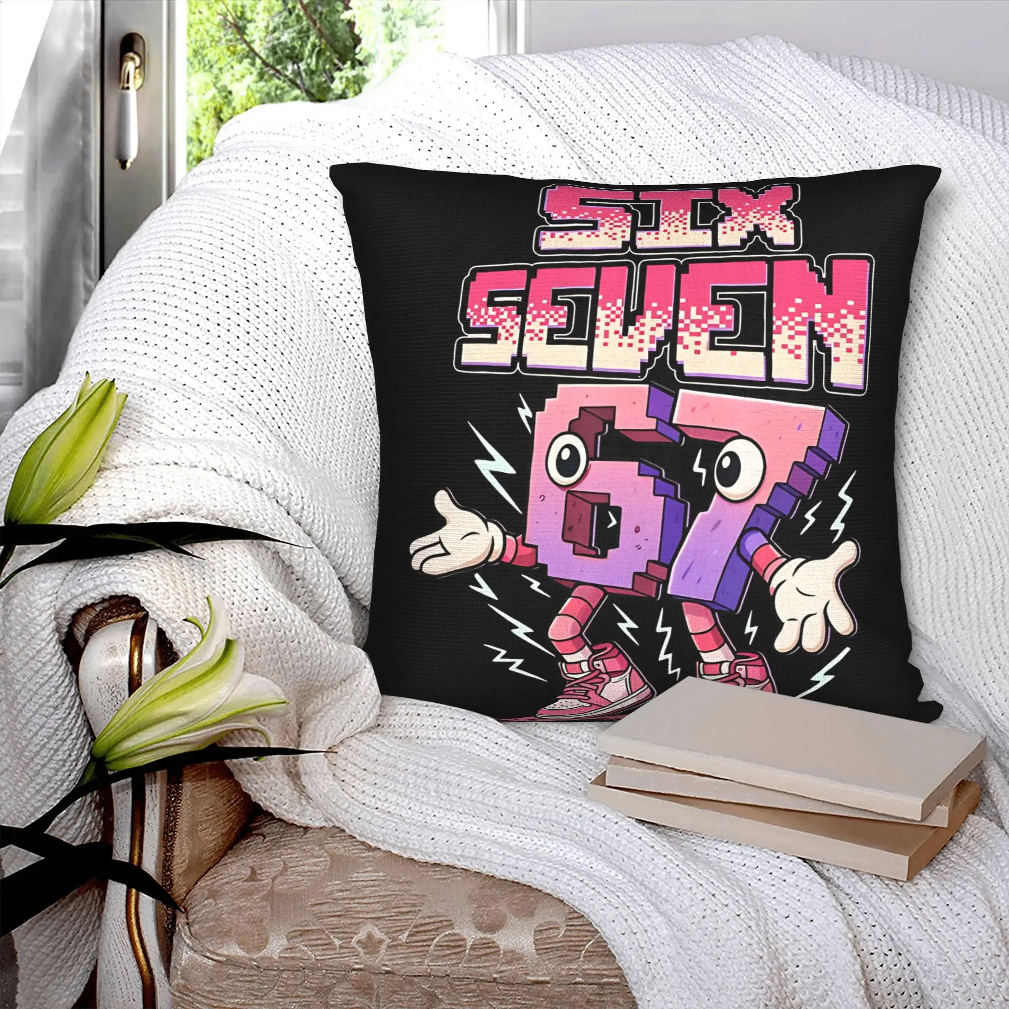 

Наволочка Six Seven Italian 67 Six Seven 6 7, забавная наволочка с мемом, чехол для подушки, квадратный чехол для подушки разных размеров