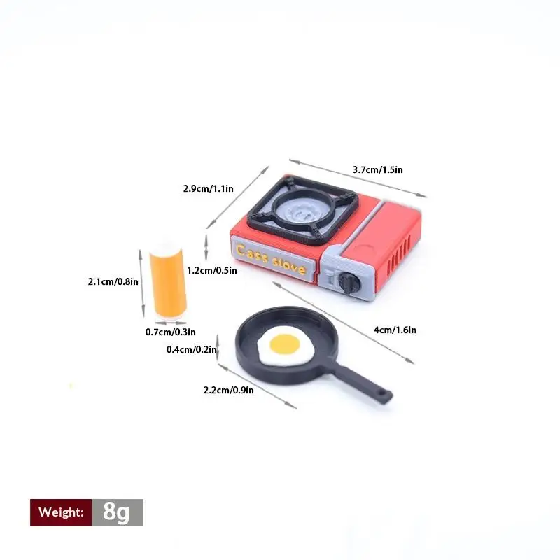 1 Set 1/12 Miniature Dollhouse Card Stove Tiny Kitchen Simulation Model DIY Realistic Scene Play Toy Accessories