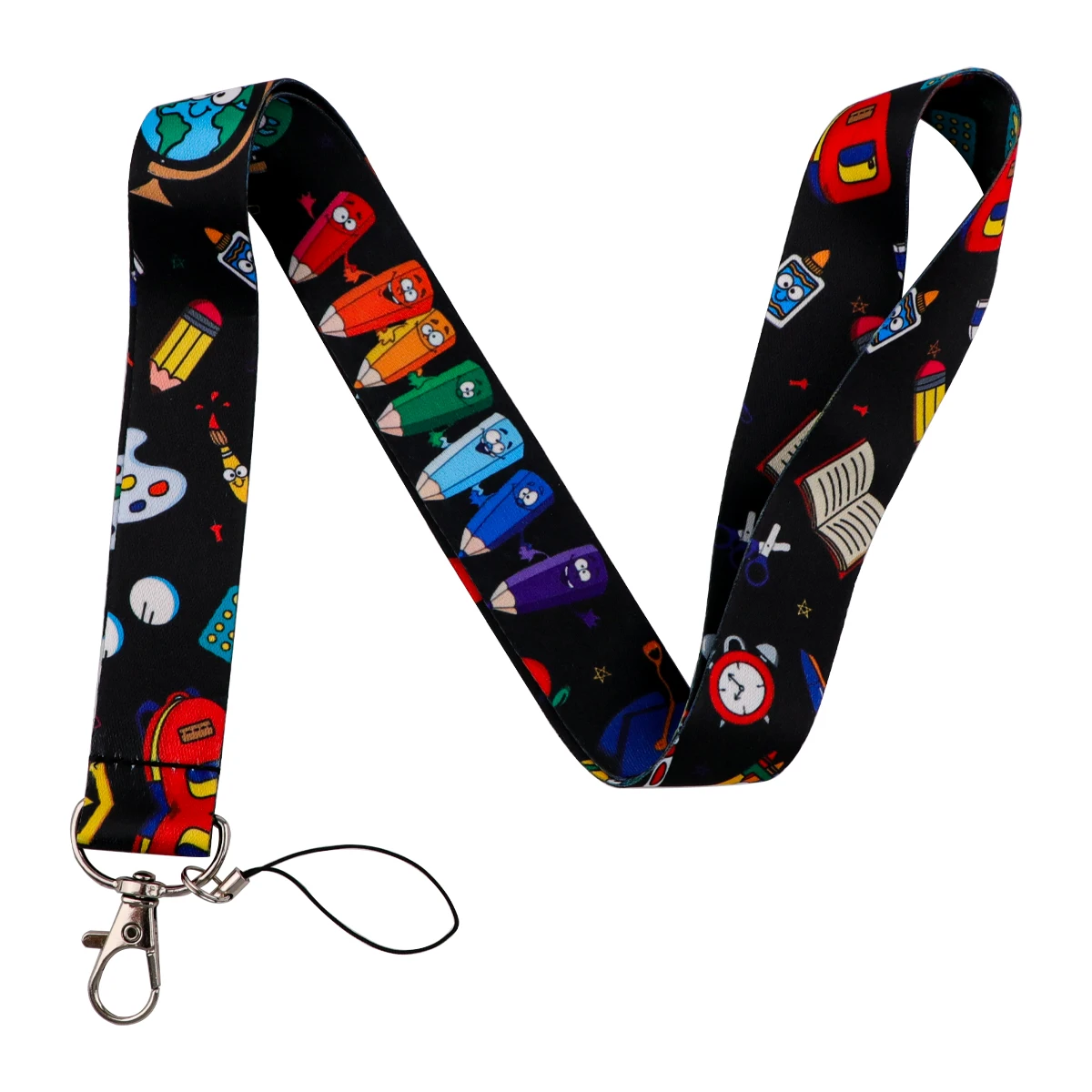 School Stationery Lanyard Keychain ID Card Pass Gym Phone USB Badge Holder Student Neck Strap Phone Accessories