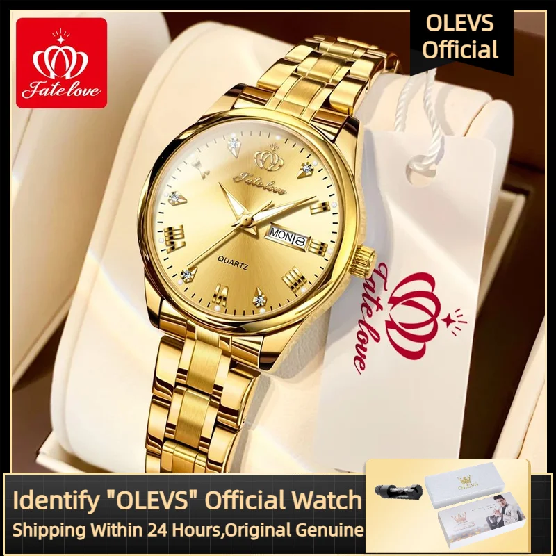 

Fate Love 819 женские часы водонепроницаемые и светящиеся роскошные кварцевые женские часы из нержавеющей стали элегантный комплект браслетов с ожерельем