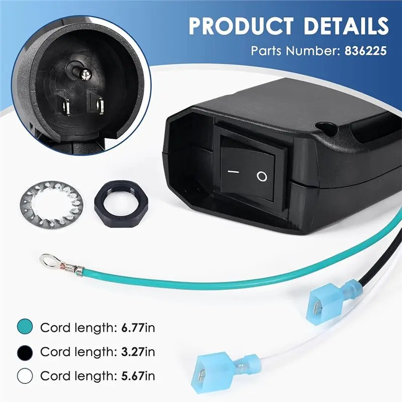 A98E-Replacement Back Pack Vacuum Switch Box Assembly(836225) For Proteam Super Coach Pro 10/6 Backpack With Tightening Nut