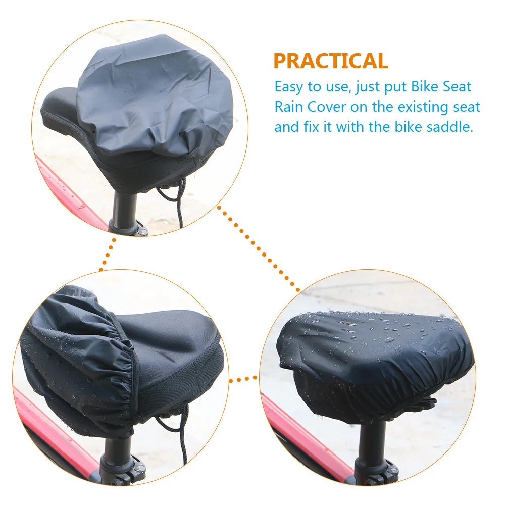 

2Pcs Bike Seat Rain Cover Waterproof Protective Outdoor Bike Saddle Cover Rainproof Supplies Bicycles Supplies