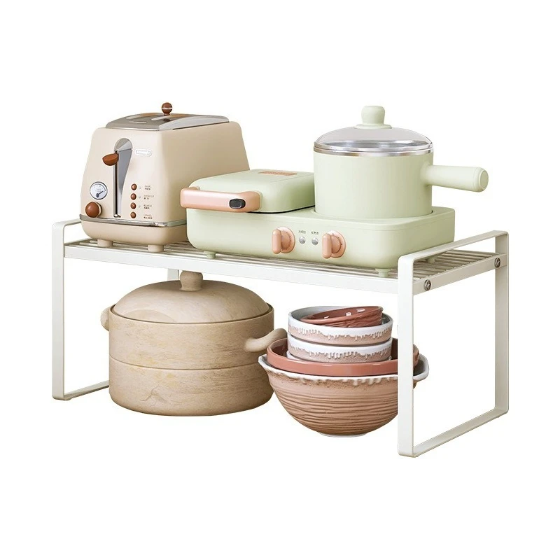 

Kitchen Layered Shelves Seasoning Storage Racks Cupboards Separated Dishes Drain Racks Pot Racks