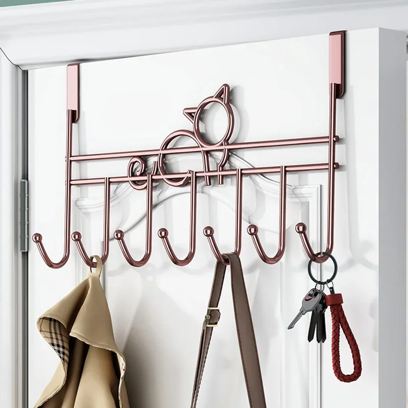 

Hooks Over The Door Home Bathroom Organizer Rack Clothes Coat Hat Towel Hanger Bathroom Kitchen Accessories Holder Door Hanger