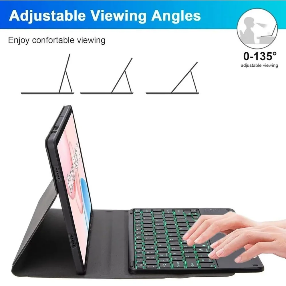 Tablet Backlit Keyboard Case for 11Inch Lenovo Tab P11 Plus 2021 TB-J607 J616 2020 Lenovo Tab P11 TB-J606F J606X Detachable Case