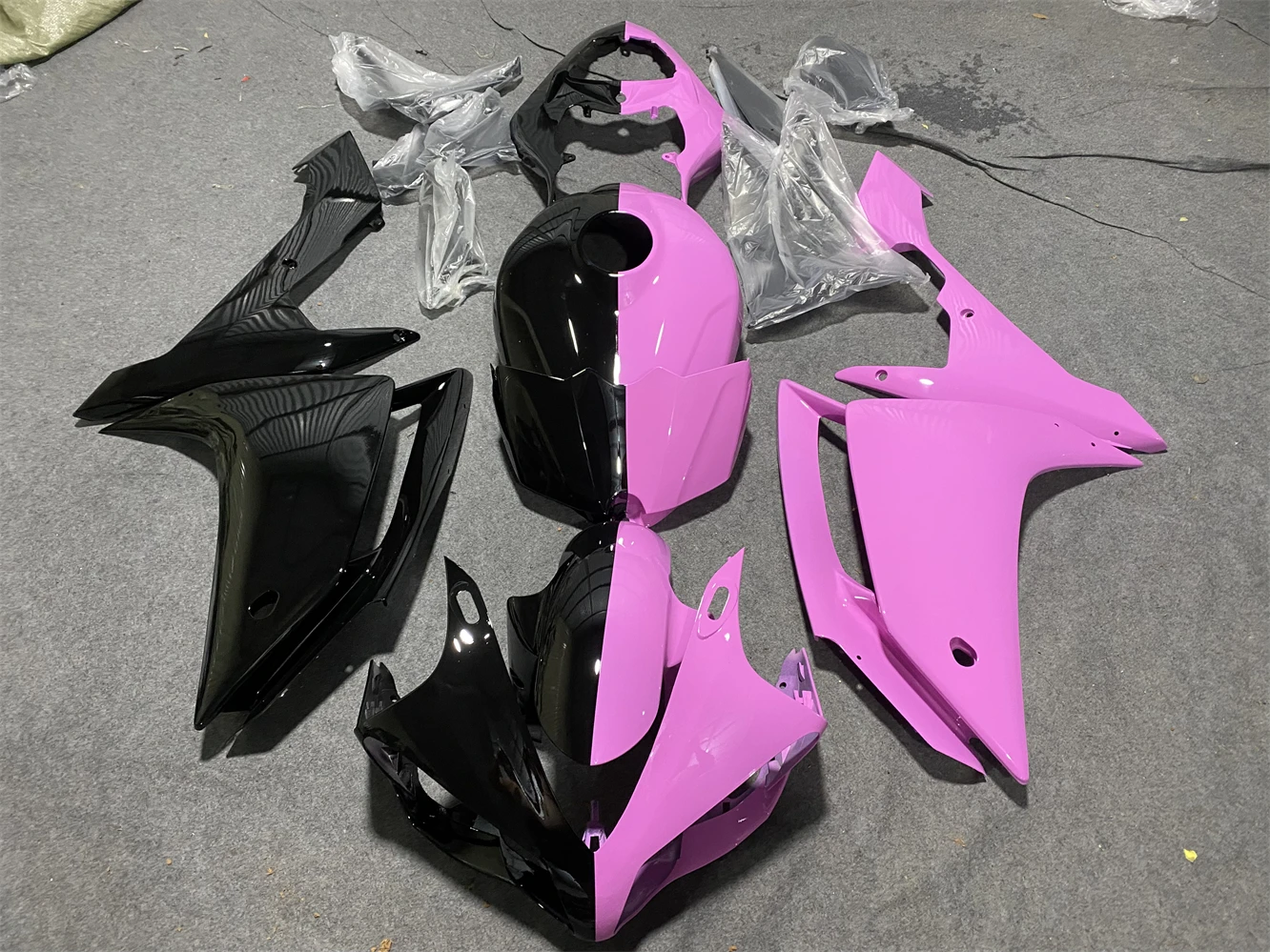 Motorfiets volledige kuip kit fit voor Yamaha YZF YZFR1 07 08 R1 2007 2008 Body Shell Kit ABS Plastic stroomlijnkappen carrosserie kits - afbeelding 1