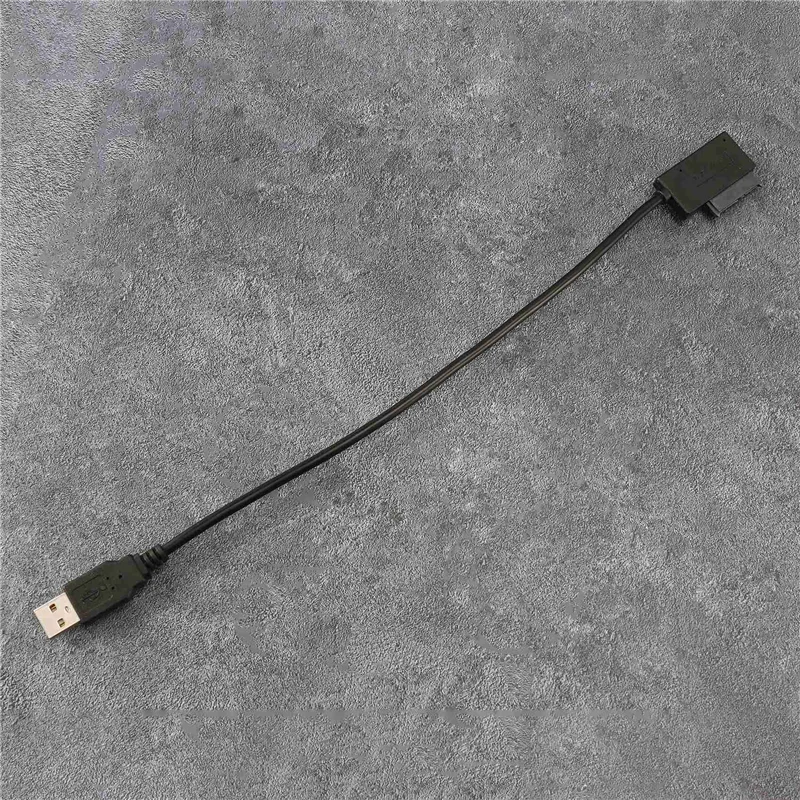 B24B 3X USB 2.0 To Mini Sata II 7+6 13Pin Adapter Converter Cable For Laptop CD/DVD ROM Slimline Drive