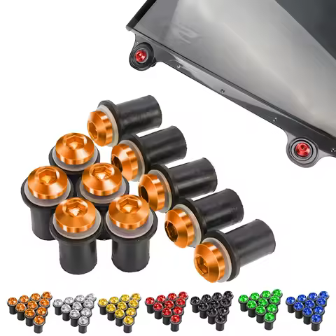 5mm 10PCS Windshield Windscreen Deflectors Bolts For Honda Goldwing GL1800 CBR500R CB500F Varadero XL1000V CB500X NC700X NC750X