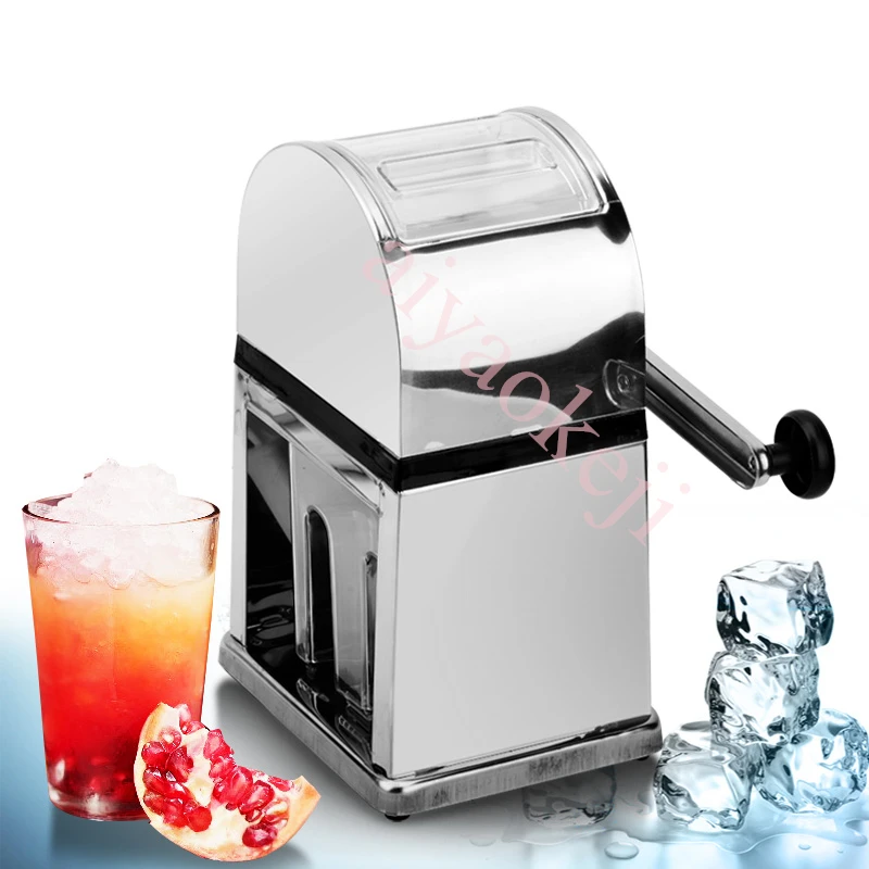 Household Manual Ice Shaver Ice Crusher Ice Block Slush Breaking Machine Snow Cone Maker Machine