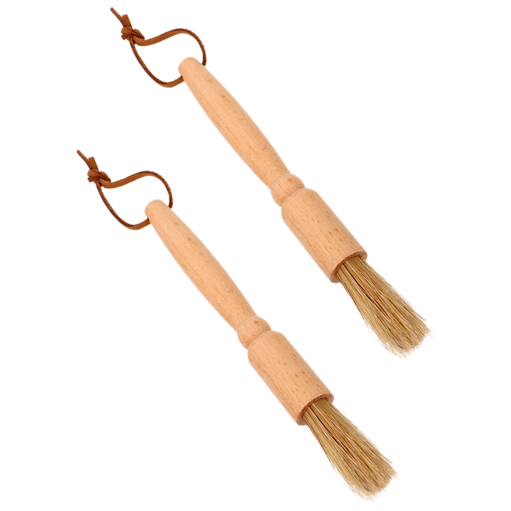 

2Pcs Cleaning Beige Powder Bowl Grinder Espresso Tools Household Brush Coffee Powder Cleaning Brush Coffee Grinder Cleaner