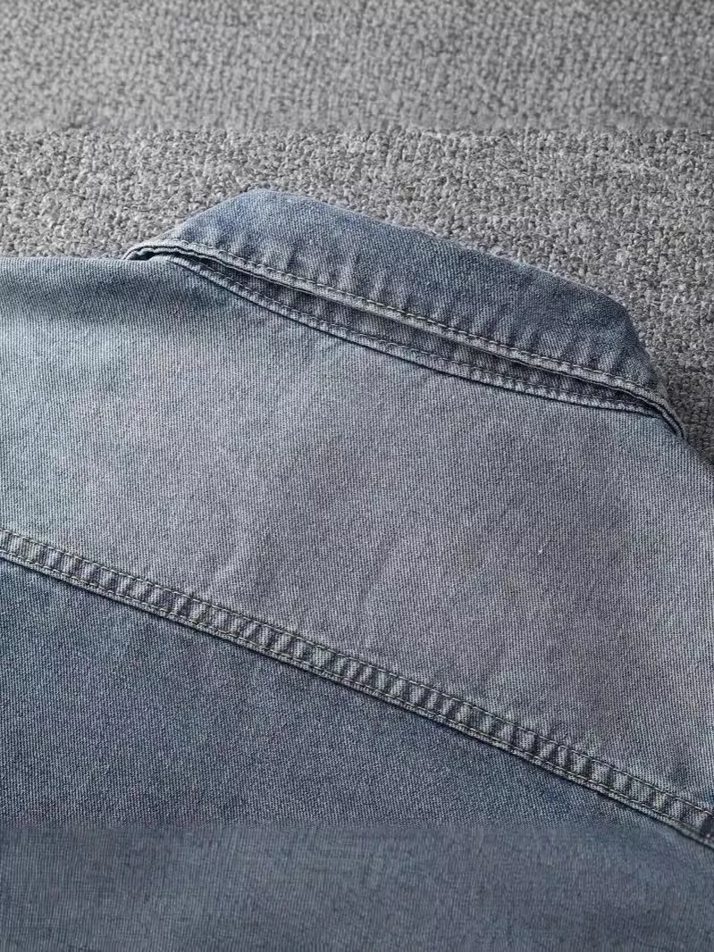 Chaqueta vaquera Vintage para mujer primavera y otoño nuevos modelos casuales simples cortos Color Retro textura lavada chaqueta vaquera superior