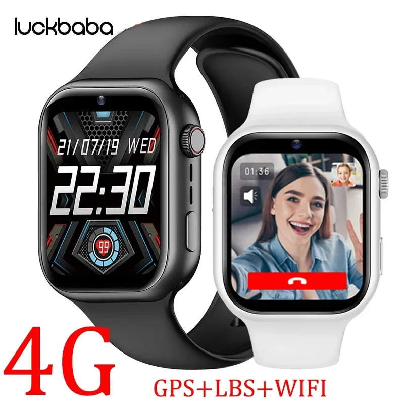 Smartwatch for Kids Boys Girls Sim Card 4G SOS WiFi GPS Location Camera Video Call Smart Phone Watch 1000mAh Student' Wristwatch