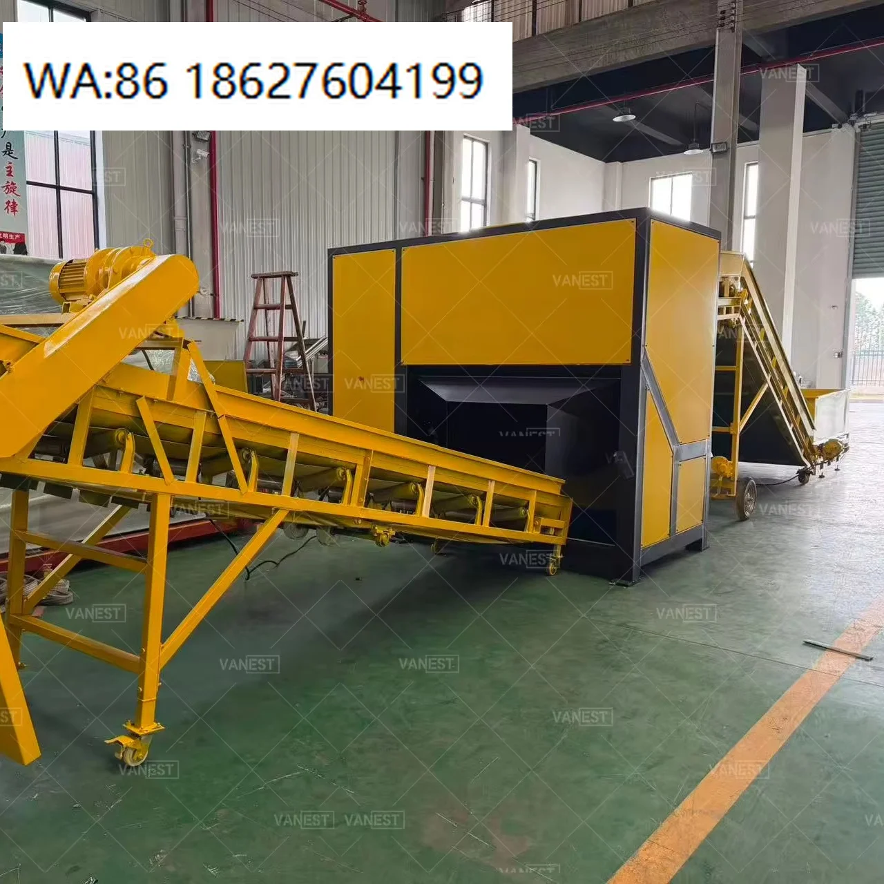 Automated Energy Saving Waste Fiber Textile Cloth Processing Double Shaft Shredder Fabric Scrap Recycling Equipment