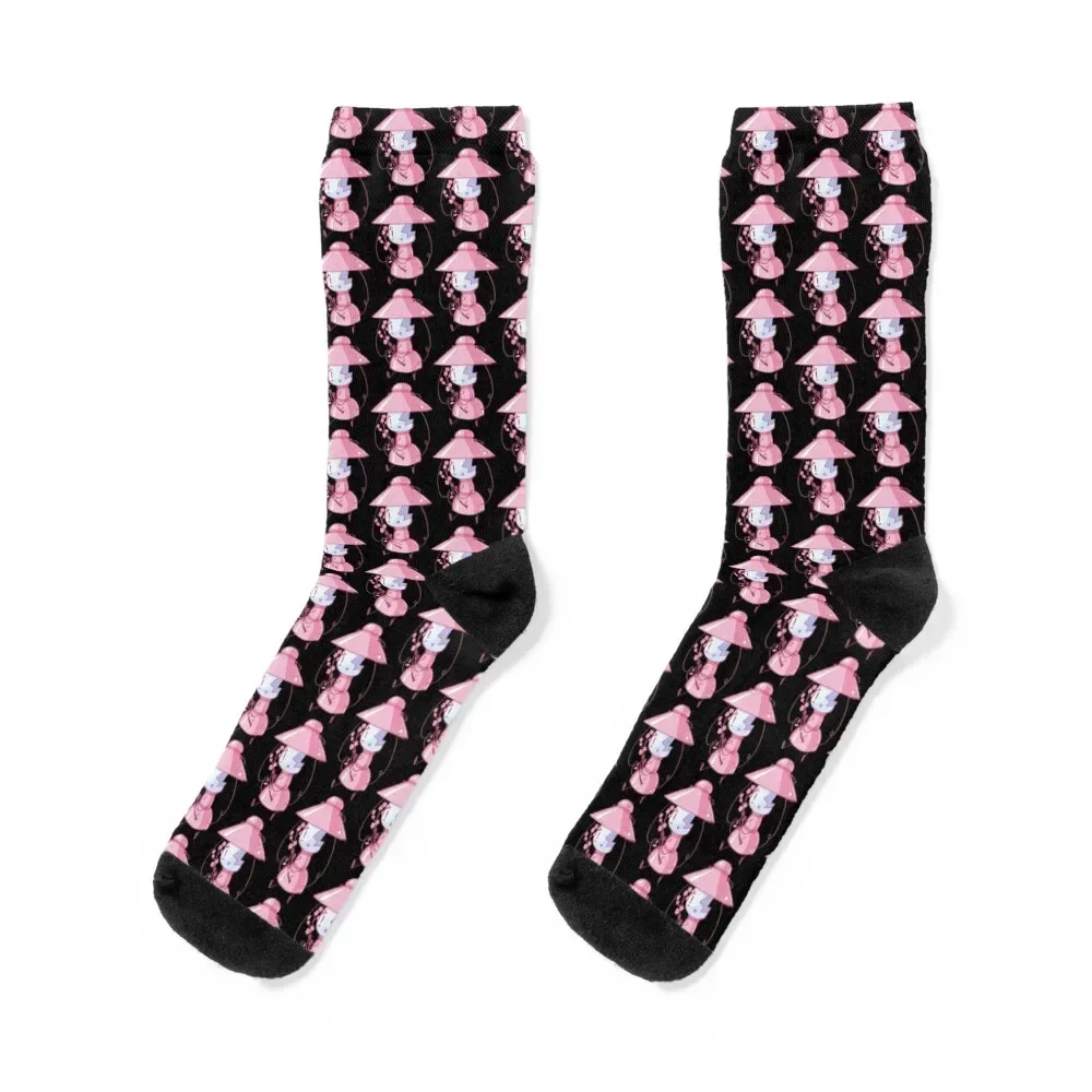 Sakura Pink Flower Airy Socks anti slip football Heating sock Wholesale hiking Boy Socks Women's