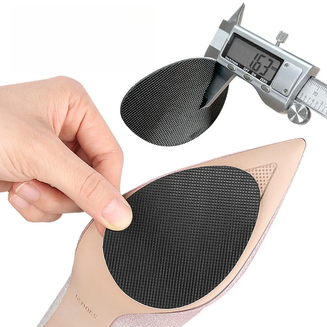 Women Self-Adhesive Shoe Sole Protector, Anti Slip Silent Wear Resistant Forefoot Pad for High Heels