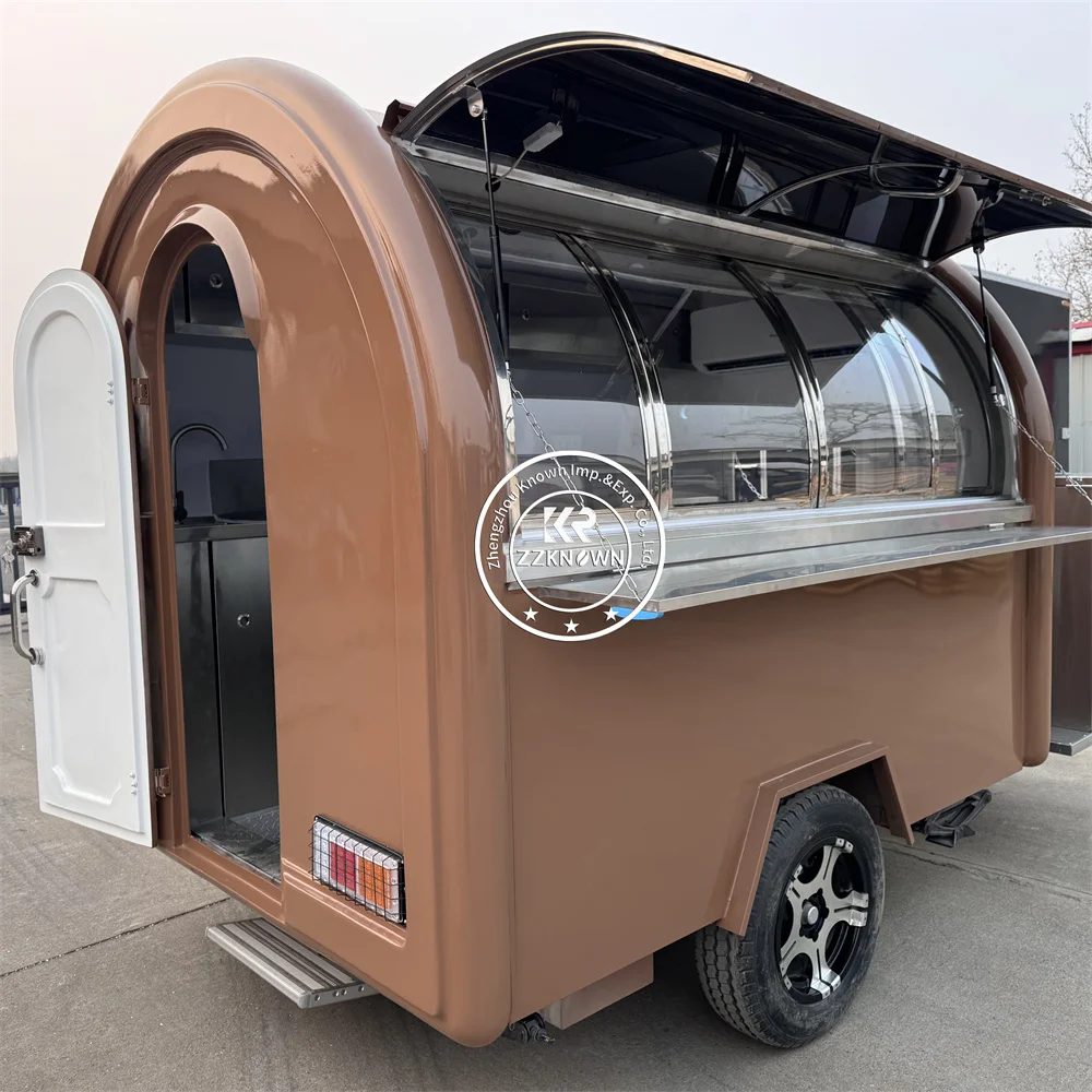 Street Food Snacks Beverage Cart Multifunction Mobile Fast Food Cart Trailer Fully Equipped Concession Food Truck For Sale