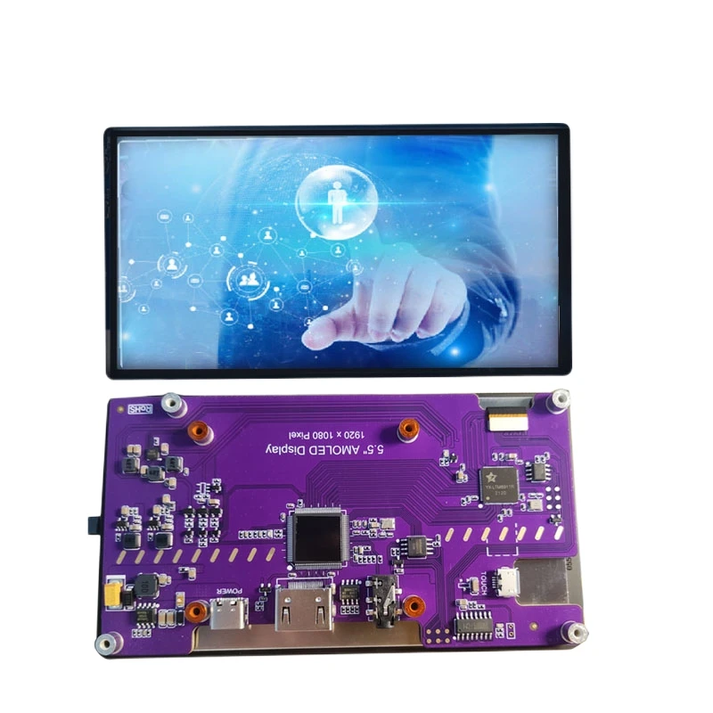 Imagem -04 - Ips Amoled Ecrã Tátil Compatível com Hdmi Monitor Usb Raspberry pi Câmara Tvbox Novo Fhd 1920x1080 5.5