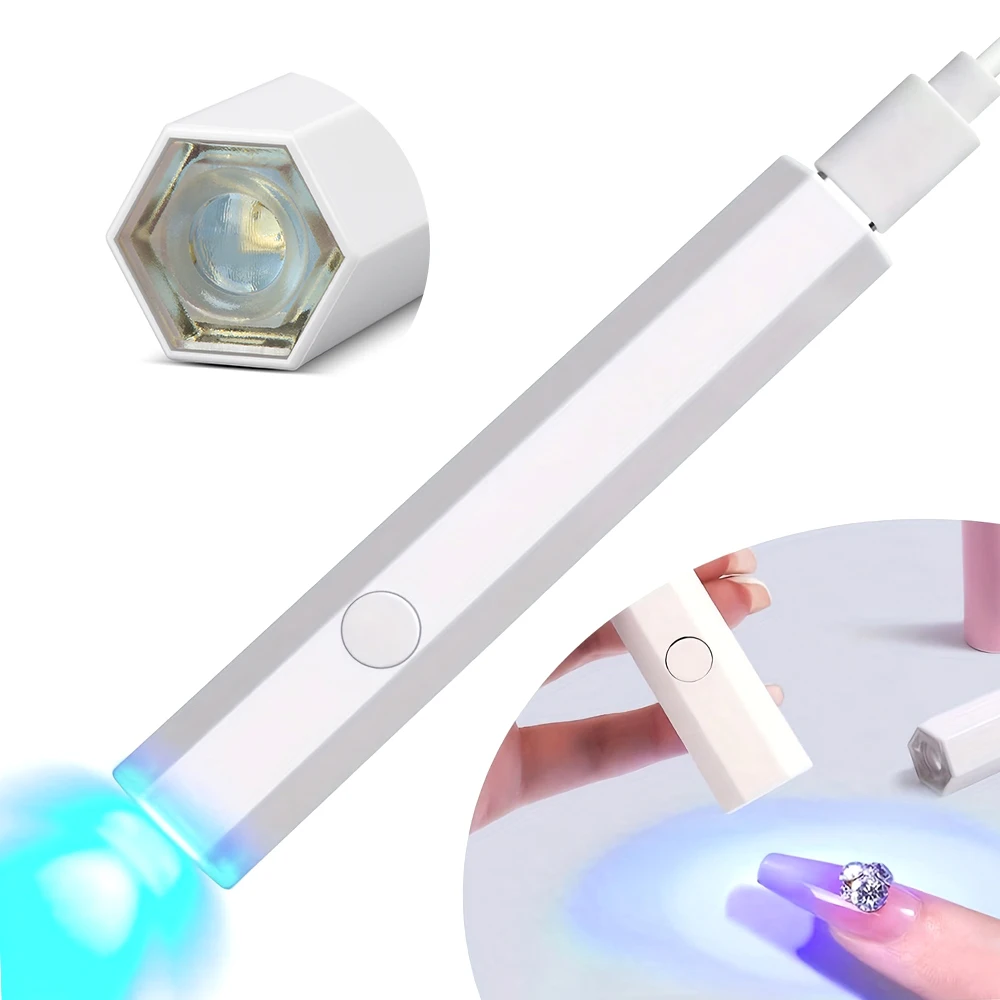 Lámpara de uñas LED UV recargable, secador de uñas portátil con 2 configuraciones de temporizador para todos los esmaltes de Gel y uso doméstico en salón de bricolaje