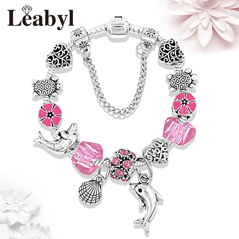 Classic Dolphin Charm Bracelets & Bangles for Women, Gift