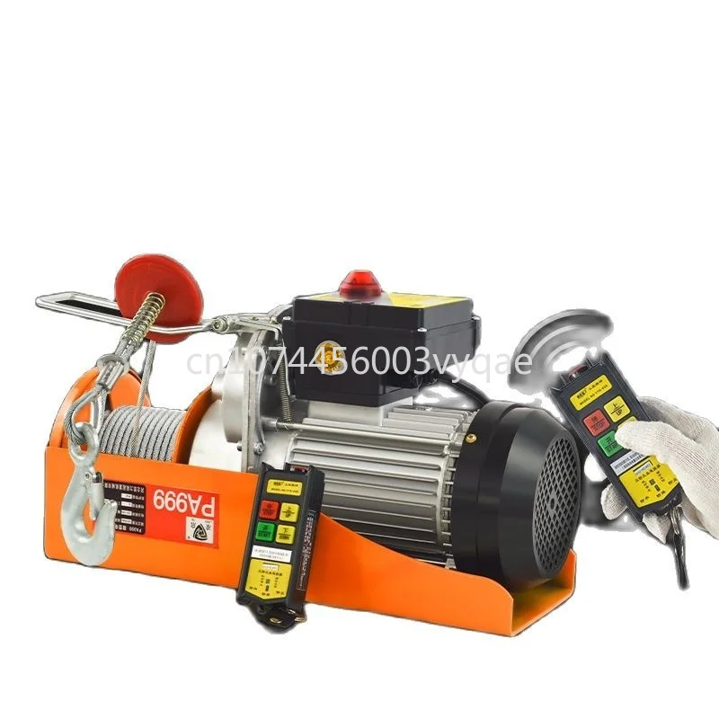 

220V PA200-PA600 12-20M Mini Electric Hoist Wireless Remote Control Crane Household Small Lifting Hoist Hoist Crane Winch