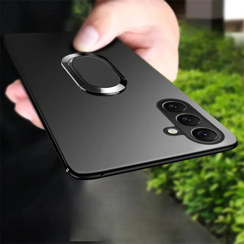 Skinlee For Samsung Galaxy A37 Case With Holder Ring Silicone Soft TPU Ultra-Thin Cover For Samsung Galaxy A37 A17 A57 Casing