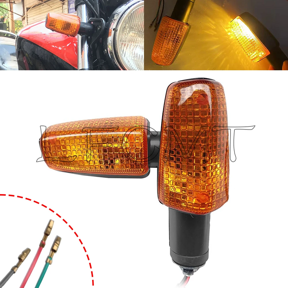 1 Pair Motorcycle Turn Signal Light Fit for Honda CB-1 CB400 SuperFour Hornet 250 CB250 VT250 VTR250 Indicator Flasher Lamp