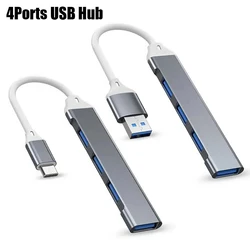 USB Type C 4 In 1 Hub USB to USB 3.0 USB 2.0 Portable USB Expander Fast Data Transfer 4 Ports USB Hub for Macbook Printer Mouse