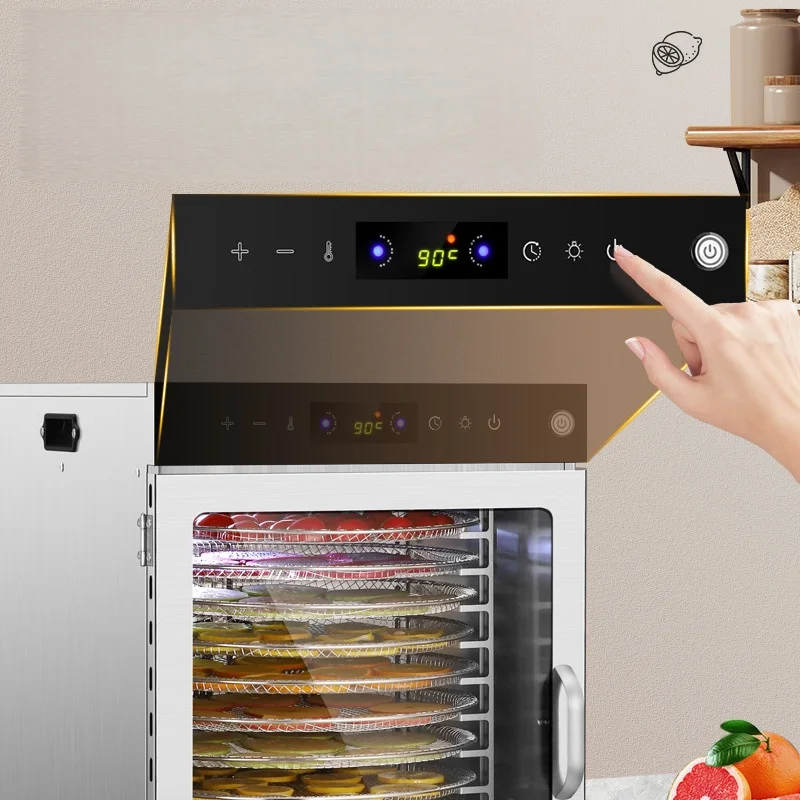Commercial Automatic Food Dryer Machine Home Use Retail Rotating Design Dried Meat Vegetables Dehydration Air-Drying Farms Motor