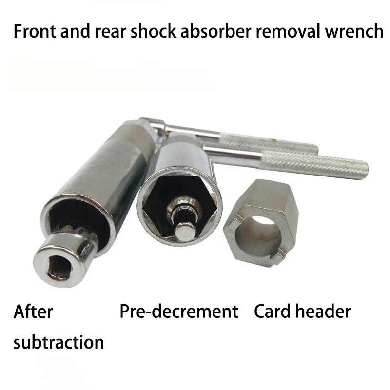 Front Shock Absorber Removal Wrench 17mm 22mm Hex Wrench Socket Clamp Rear Shock Absorber Repair Tool for The General Public