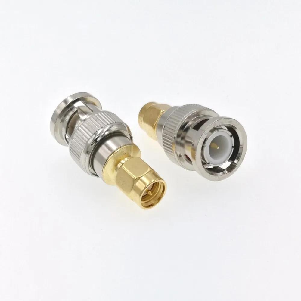 

10PCS BNC Male Coax RF TO Gold Plated SMA Male Connector