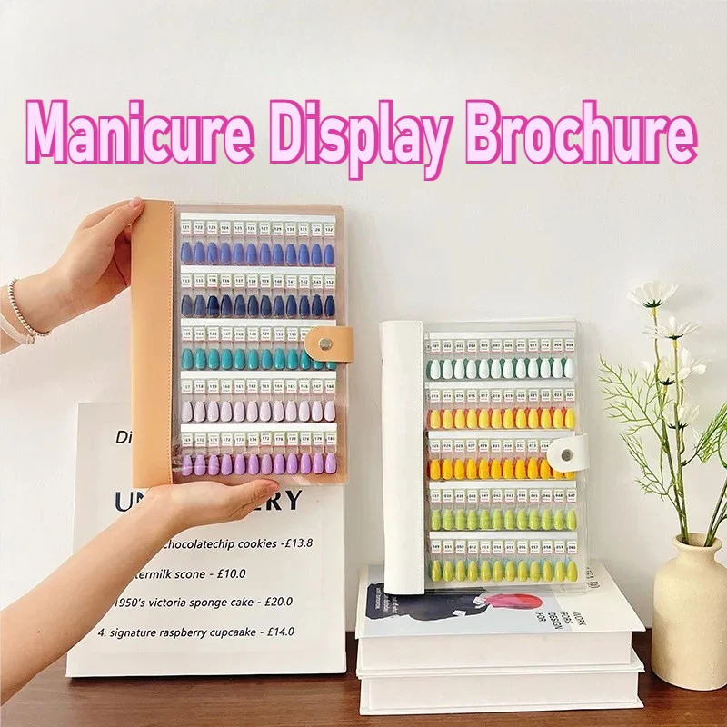 

120/180/240 Pcs Transprent False Nail Tips Art Manicure Display Brochure Manicure Color Test album Magnetic Acrylic Color Card
