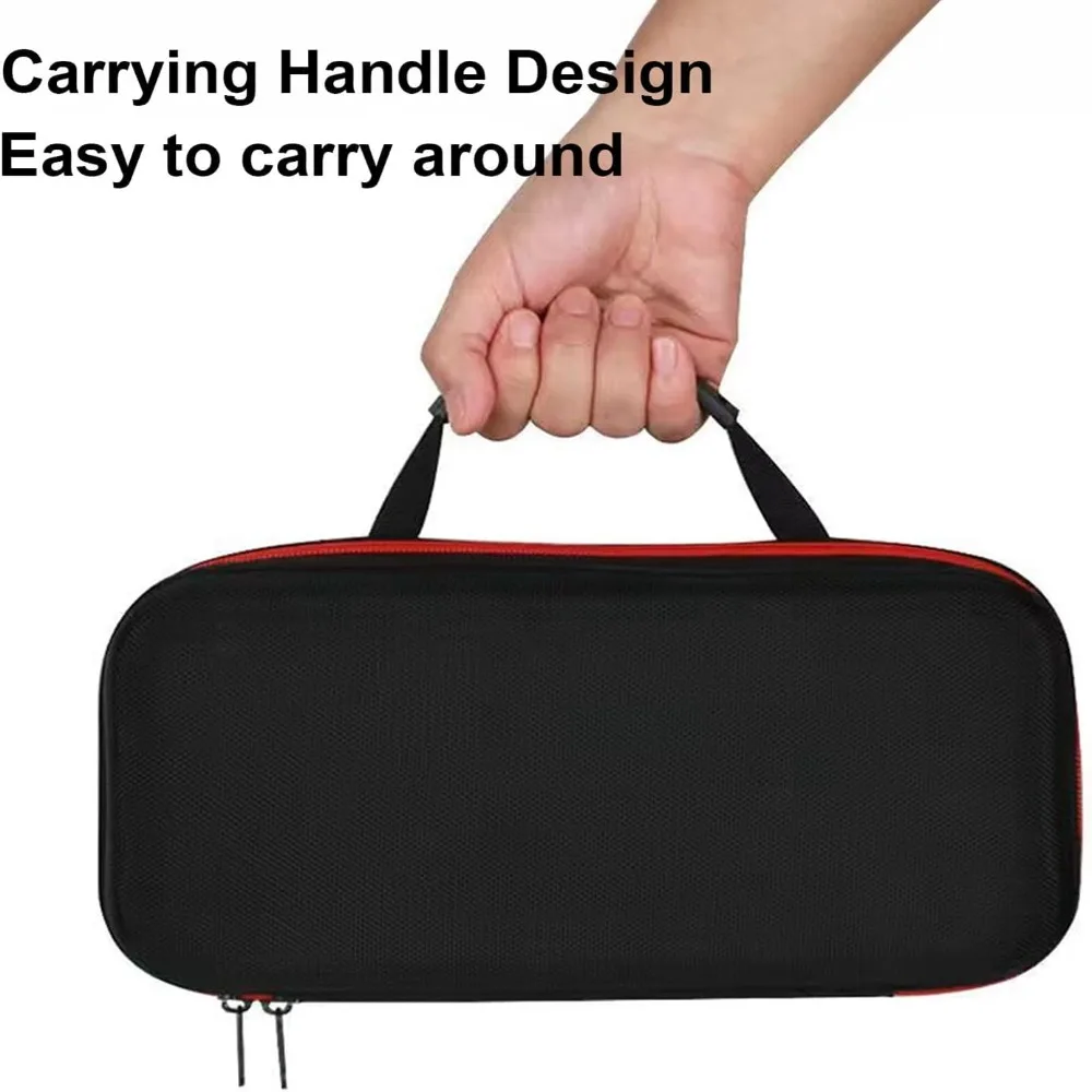 Water-Resistant Microphone Carrying Bag Shock-Proof Double Mic Slots Dual Wireless Microphone Case With Handle Mic Storage Box