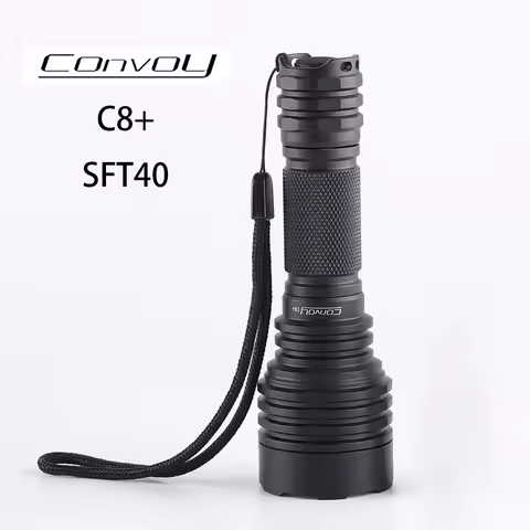 Convoy C8+ with SFT40 Led Flashlight 6500K 5000K 3000K High Powerful Torch 18650 Flash Light Tactical Linterna Camping Latarka