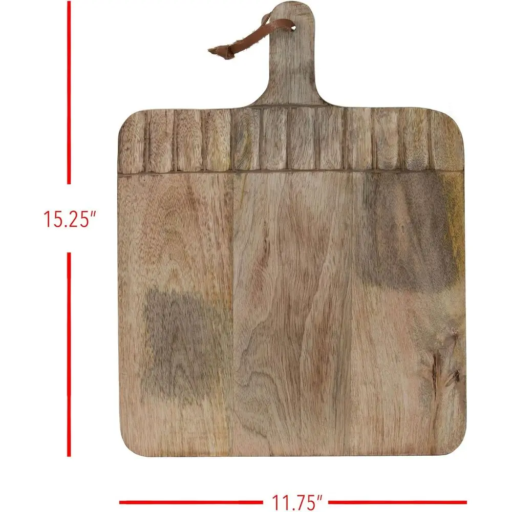 Tablero de servicio de madera rectangular hecho a mano de Foreside Home & Garden