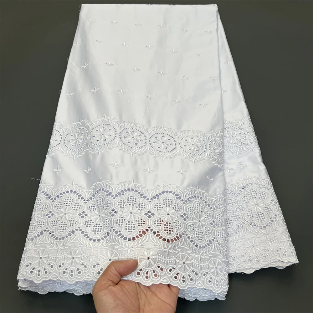 Swiss Voile Lace fabric 2024 High Quality African 100% Cotton Lace Fabric for Nigerian Women Party Dresses Sew