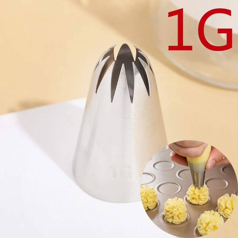 

BCMJHWT Large Size Cake Cream Piping Nozzles Decoration Stainless Steel Icing Tips Cupcake Pastry Tools #1G