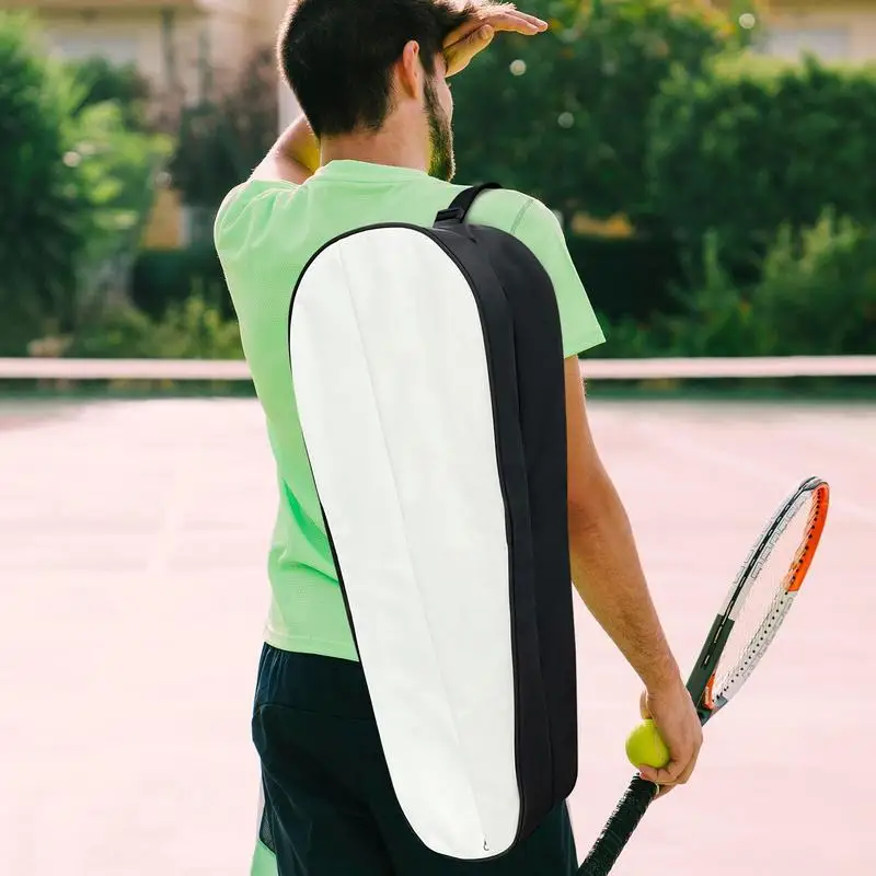 

Tennis Racket Bag 10L Large Capacity Tennis Bags Tennis Racket Cover Bag Portable Zippered Storage Bag For Badminton And Tennis