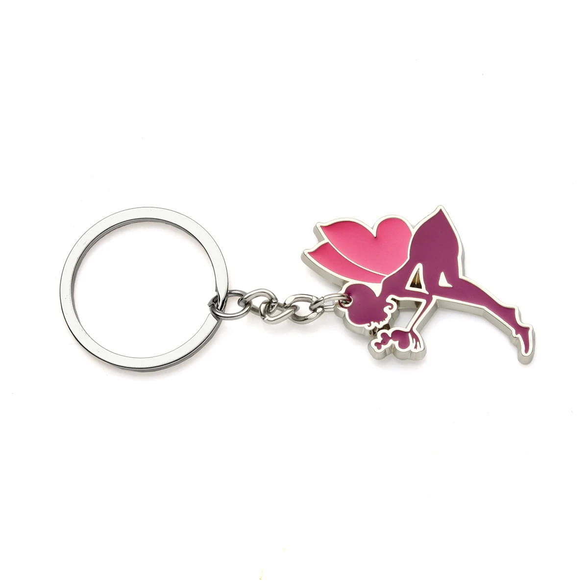 100Pcs Personalized Bridal Shower Favor Angel Flower Fairies Keychain Keyring Custom Wedding Birthday Party Gift For Guests