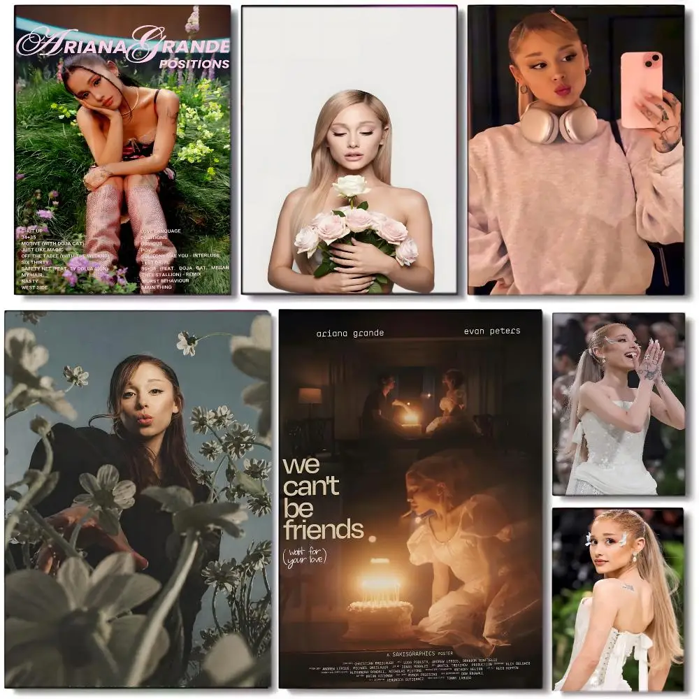A Sister Pop Singer A-Ariana G-Grande Poster Wall art print art suitable for living room bedroom bar parlor home decor gift