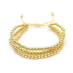 Vintage Copper Metal Multilayer Beaded Bracelet For Women Fashion Boho Chunky Gold Plated Bracelets Jewelry Gifts 2024 New