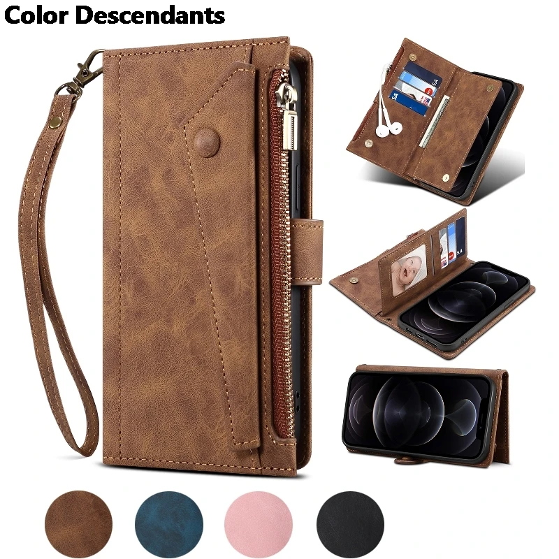 Zipper Wallet Case for Xiaomi 14T Pro 5G Anti-theft Brush Crossbody Leather Bag Cover Xiaomi 14 T 14tPro 14 Ultra T14 Book Funda