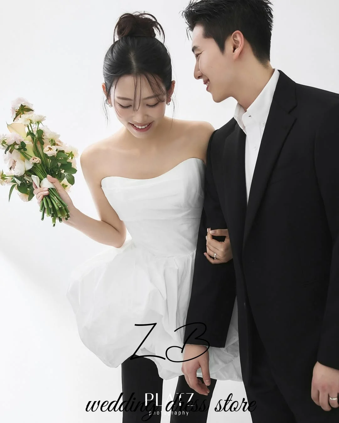 ZanBan Customized Sleeveless Sweetheart Collar Party  Short Dress New 2026A-Shaped Flower Bud Short Dress Garden Photo Shoot