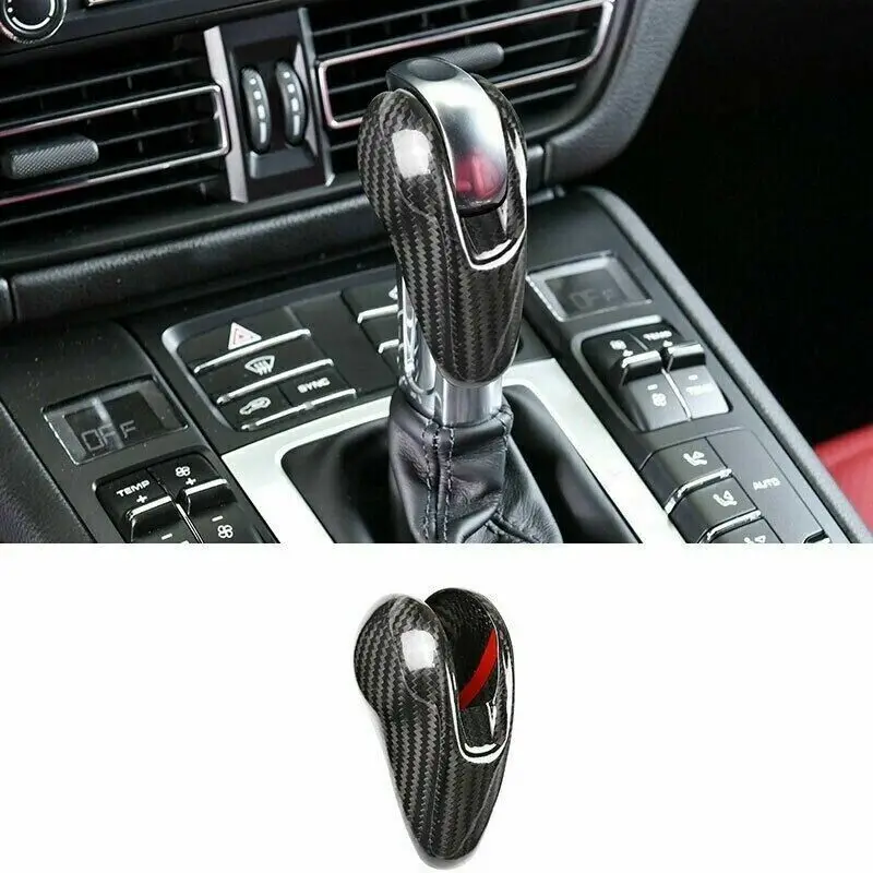 

Carbon Fiber Car Console Gear Shift Knob Trims For Porsche Macan Cayman 911 718