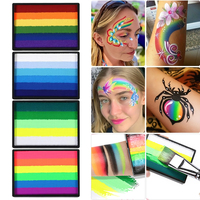 50g Water-Based Face Body Paint Palette - Easy-to-Clean Grids,Perfect for Stage Performances & Halloween,Creamy Texture Pattern