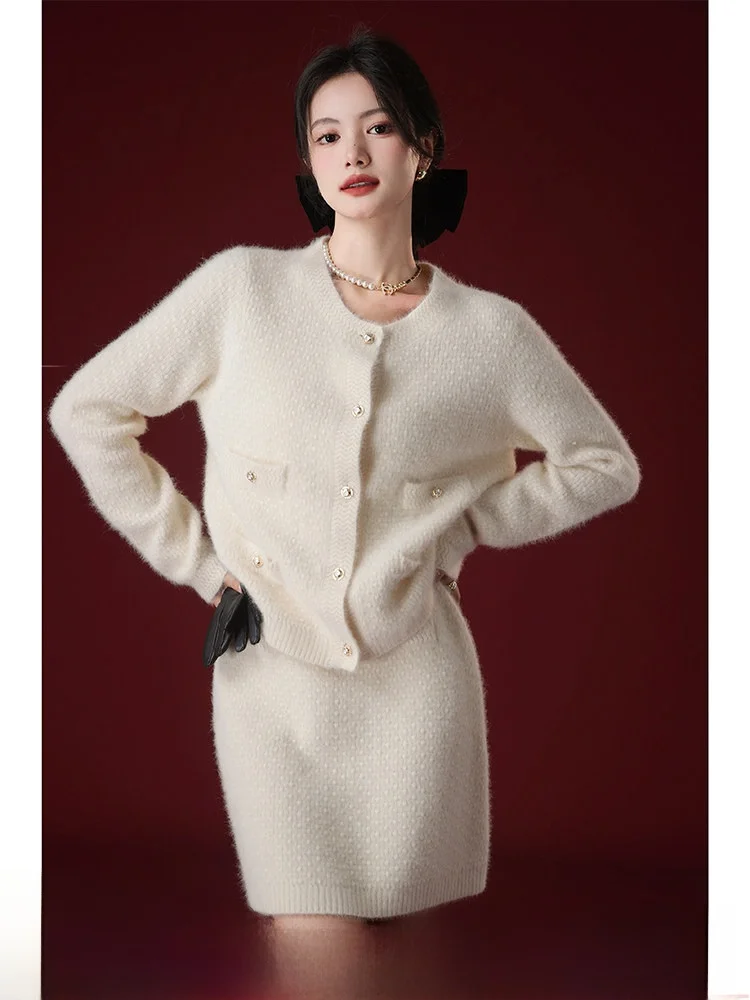 

Специальное предложение: Роскошный вязаный шерстяной кардиган свободного кроя с длинными рукавами для женщин – идеальный вариант для празднования Нового года