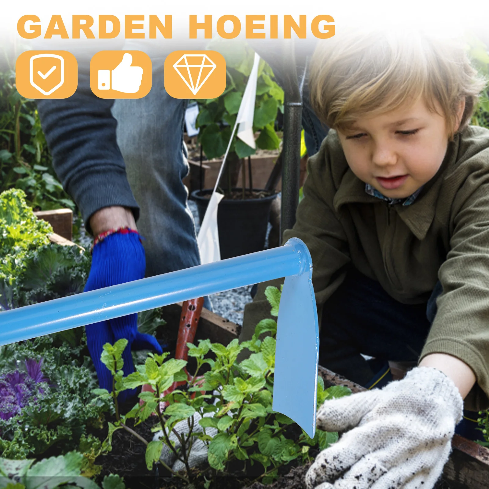 

Garden Hoe Ergonomic H Lightweight Daily Supplies Steel Rust Resistant Portable Perfect Tool Weed Removal Solution