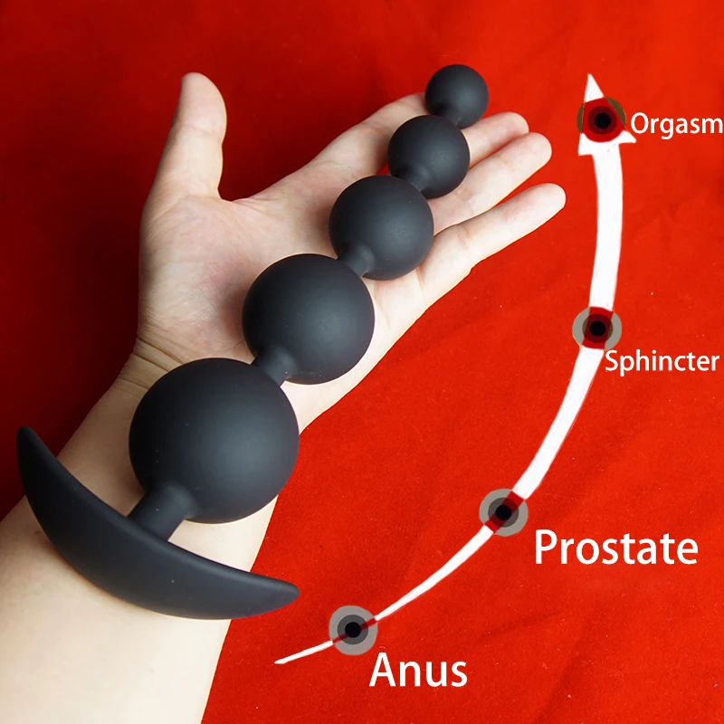 เครื่องขยายสัญญาณลูกปัดซิลิโคนทวารทวารทวารทวารทวารใหญ่ทวารหนักก้นยาวแต่เสียบก้นปลั๊กเสียบก้นเซ็กซ์ทอยต่อมลูกหมาก analsex